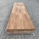Ca. 42x Guyana Teak Vlonderplanken Geschaafd Gevingerlast, 21x120mm, l